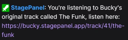A Twitch chat showing a command that links the latest release